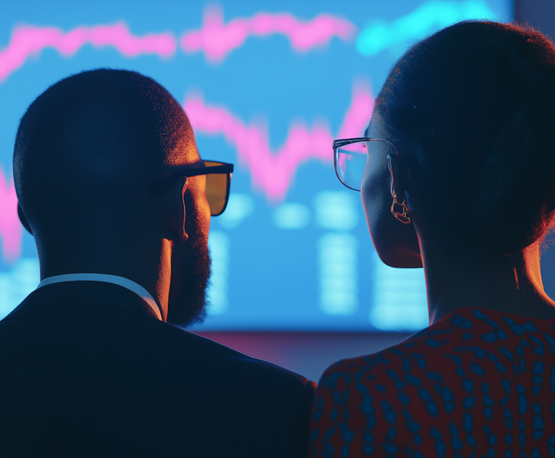 Professionelle Finanzexperten beim Portfolio-Investment Training